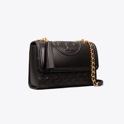 Women Tory Burch Fleming Convertible Shoulder Bag Black