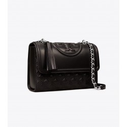 Women Tory Burch Fleming Convertible Shoulder Bag Black