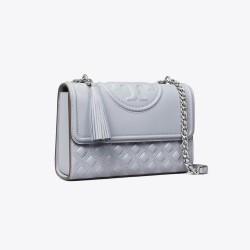 Women Tory Burch Fleming Convertible Shoulder Bag Cloud Blue
