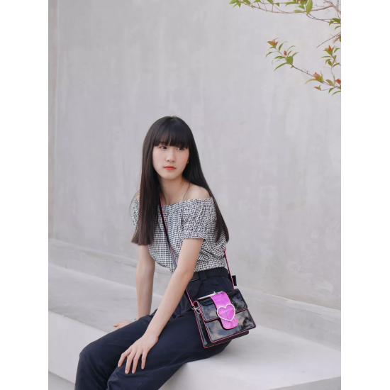 Merimies Black Pink Black Carbon Bag Merimies Black Pink Black Carbon Bag