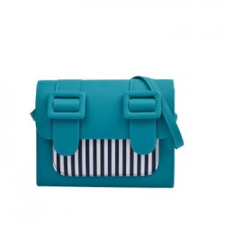 Merimies Mix Passion Stripe Cute Turquoise Strip Bag