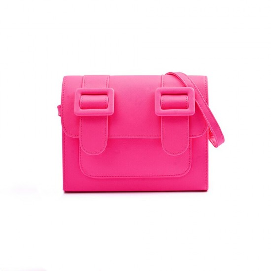 Merimies Plain Pretty Fluorescence Pink Bag